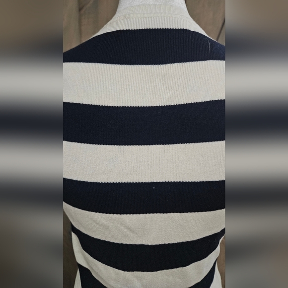 ZARA Knit Striped Crop Sleeveless Top In Navy/white. Size L - Picture 11 of 13